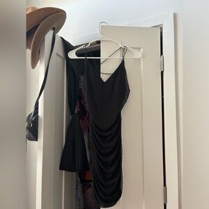 Never Worn B Darlin Black Spaghetti Strap Rinestone Dress Size Small